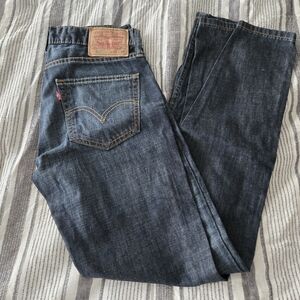 Levi's 527 Slim Bootcut Dark Blue Jeans 29w 30L Euc USA Lightweight Landman